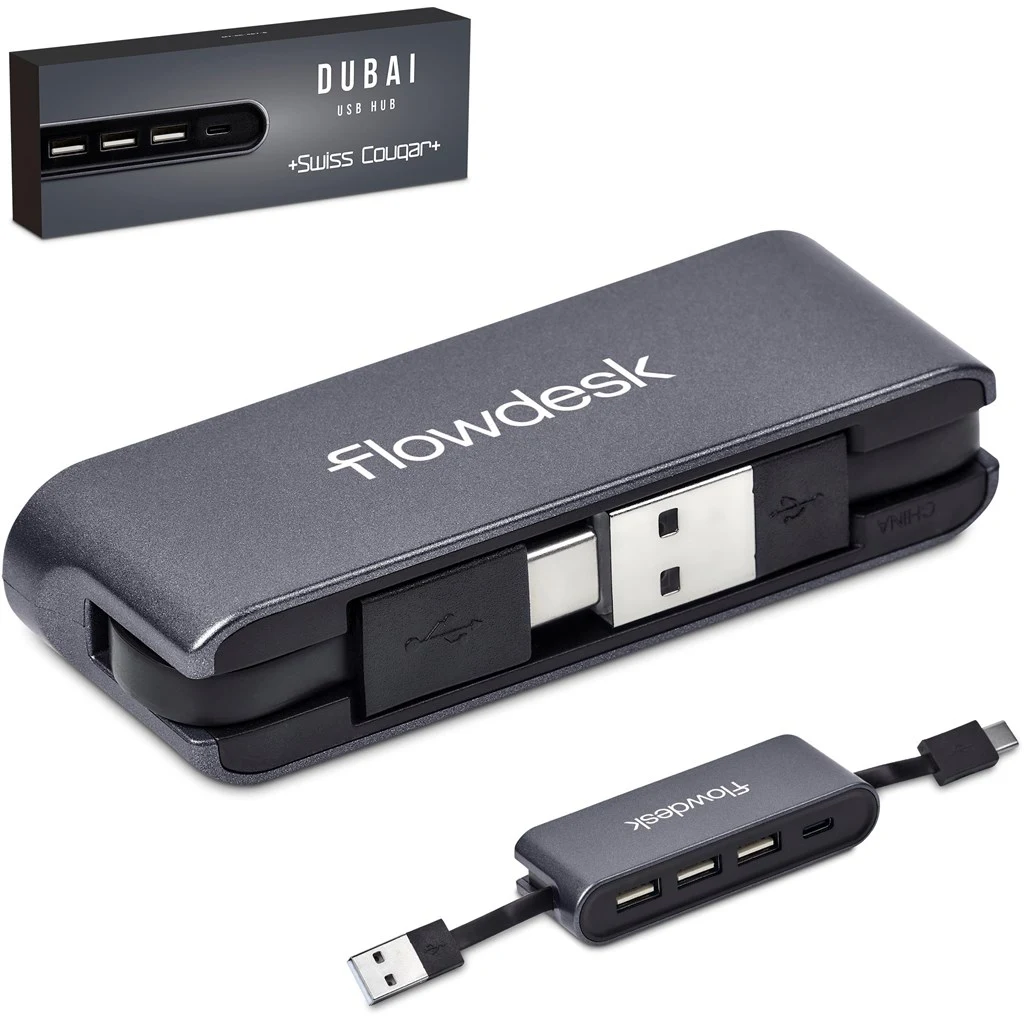 Swiss Cougar Dubai Usb Hub - Gun Metal | Mt-Sc-467-B